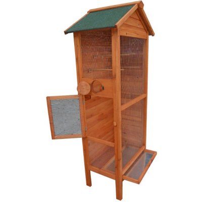 HABRITA Cage &agrave; oiseaux standard toit bitum&eacute; 0,42m&sup2; - Pour 3-4 oiseaux