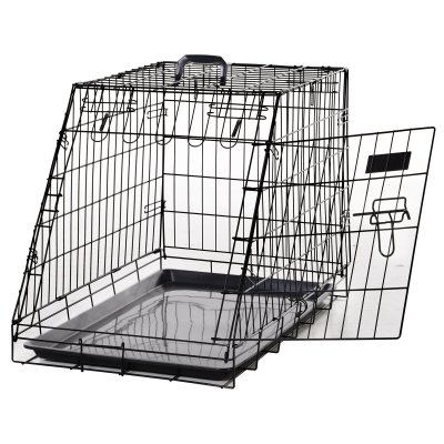 PAWHUT Cage de transport chien XL / L noir