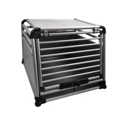 NOBBY PET Cage de transport de voiture pour chien aluminium  Round Corner