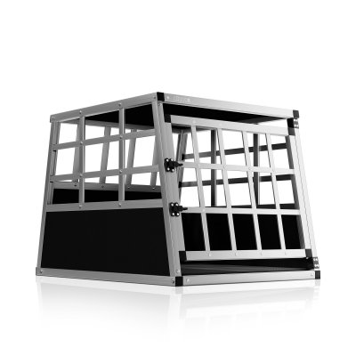 CADOCA Cage de transport pour chien aluminium taille M 70x54x51cm