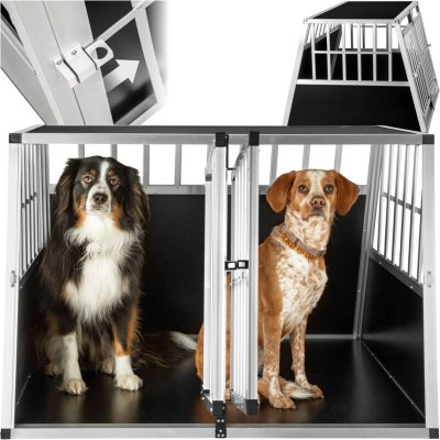 TECTAKE Cage de transport pour chien double dos inclin&eacute;