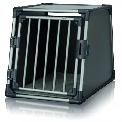 TRIXIE Cage de transport  en aluminium pour chien, gris fonc&eacute; - taille M-L