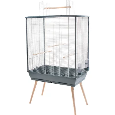 ZOLUX Cage Pour Oiseaux Sur&eacute;lev&eacute;e Neo Jili Xl Gris H132cm &ndash; 