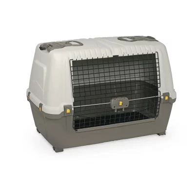 MARTIN SELLIER Cage transport Skudo Car - Anthracite/Blanc - 89x51x60cm 