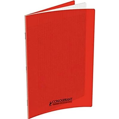 OXFORD Cahier 140 pages sey&egrave;s 90 g, couverture pp rouge, 24 x 32 cm CONQUERANT