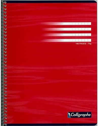CLAIREFONTAINE Cahier &agrave; spirale 24x32 cm - 180 pages - coloris assortis
