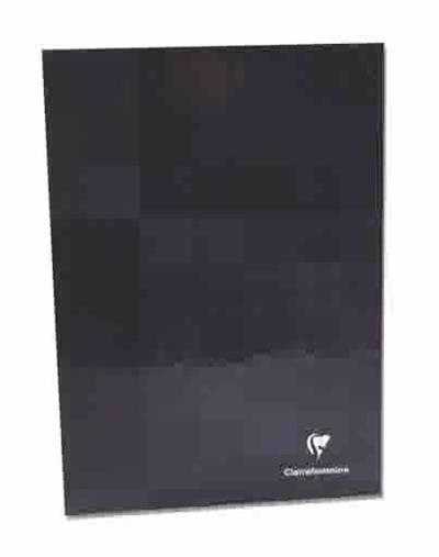 CLAIREFONTAINE Cahier &agrave; Spirales Noir A4 224 pages Q.5x5