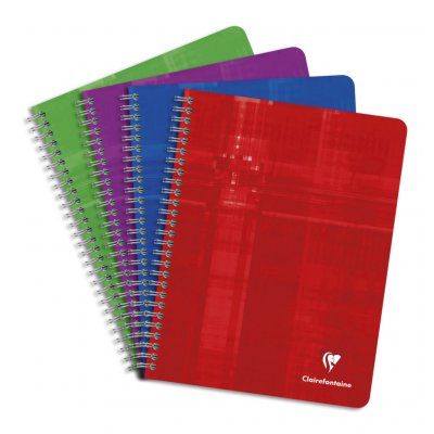 CLAIREFONTAINE Cahier &agrave; Spirales Orange 17x22 180 pages Q.5x5