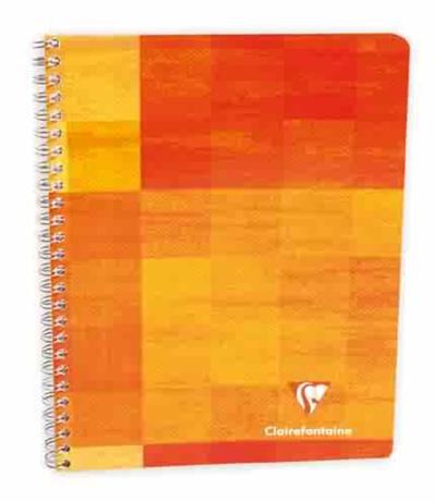 CLAIREFONTAINE Cahier &agrave; Spirales Orange A4 224 pages S&eacute;y&egrave;s
