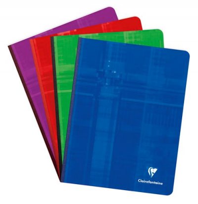 CLAIREFONTAINE Cahier brochures  grand carreaux 17x22 192p 90g
