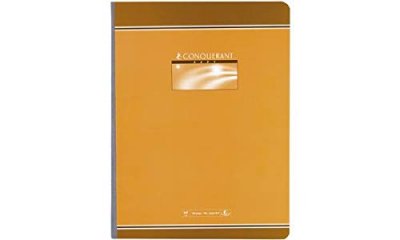 CONQUERANT Cahier brochures  grand carreaux 17x22 192p 70g