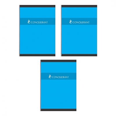 CONQUERANT Cahier brochures  grand carreaux A4 192p 70g