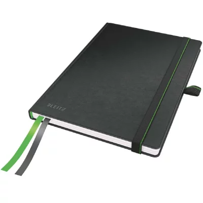 LEITZ Cahier Complete A5 Quadrill&eacute; Couverture Rigide Noir