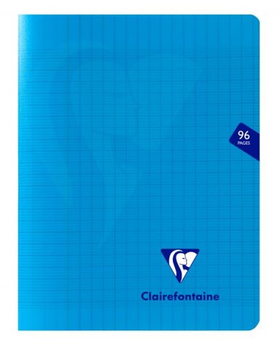 CLAIREFONTAINE Cahier de 96 pages s&eacute;y&egrave;s  Mimesys 17 x 22 cm Bleu