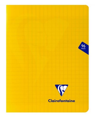 CLAIREFONTAINE Cahier de 96 pages Sey&egrave;s  Mimesys 17 x 22 cm Jaune