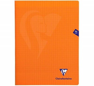 CLAIREFONTAINE Cahier de 96 pages s&eacute;y&egrave;s  Mimesys 17 x 22 cm Orange
