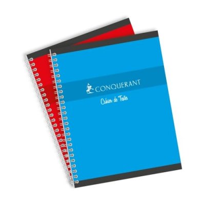 CONQUERANT Cahier de texte  grand carreaux 17x22 124p 70g