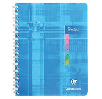 CLAIREFONTAINE Cahier de texte s&eacute;y&egrave;s - 144 pages -  - 17 x 22 cm