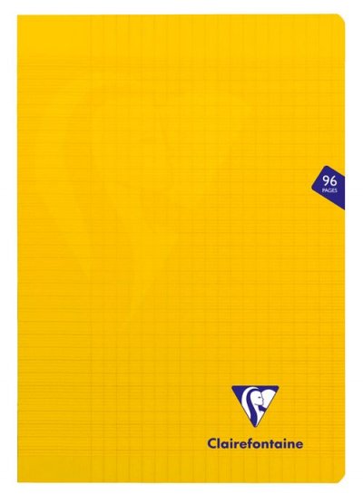 CLAIREFONTAINE Cahier MIMESYS Piqu&eacute; Polypro 21 x 29,7 cm 96 pages 90g S&eacute;y&egrave;s Jaune