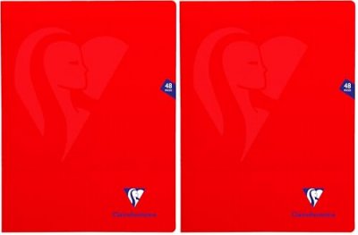 CLAIREFONTAINE Cahier MIMESYS Piqu&eacute; Polypro 24 x 32 cm 48 pages 90g S&eacute;y&egrave;s Rouge