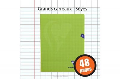 CLAIREFONTAINE Cahier MIMESYS Piqu&eacute; Polypro 24 x 32 cm 48 pages 90g S&eacute;y&egrave;s Vert