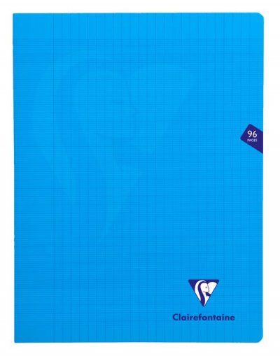 CLAIREFONTAINE Cahier MIMESYS Piqu&eacute; Polypro 24 x 32 cm 96 pages 90g S&eacute;y&egrave;s Bleu
