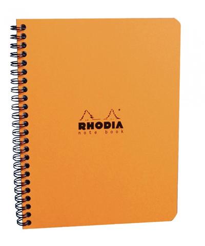 GENERIQUE Cahier Notebook Rhodia spirale en carte 160 pages 5x5 format 16x21cm - Coloris orange