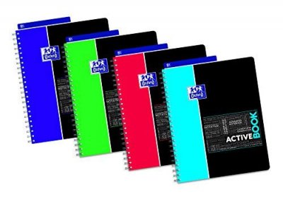 OXFORD Cahier  Activebook - spiral&eacute; - couverture polypro - 160 pages - 5x5 - 24 x 29,7 cm