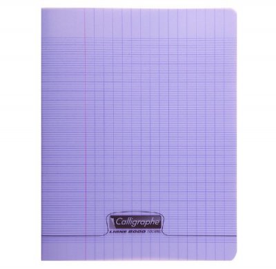 CALLIGRAPHE Cahier piqu&eacute; POLYPRO 24x32 cm 48p s&eacute;y&egrave;s 90g Violet