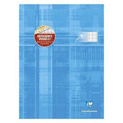 CLAIREFONTAINE Cahier piq&ucirc;re 96 pages 21 x 29,7 cm, s&eacute;y&egrave;s 2,5 mm agrandi 10/10, 90 g