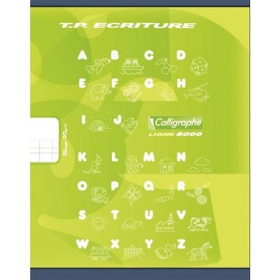 CALLIGRAPHE Cahier piqures 17x22 32p dbl l4 i/v u 90g