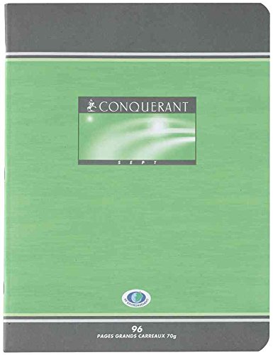 CONQUERANT Cahier piqures  petit carreaux A4 96p 70g