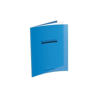 CONQUERANT Cahier Piqures Grand Carreaux Polypropyl&egrave;ne 17x22 32p 90g - Bleu