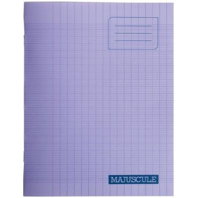 GENERIQUE Cahier Piqures Grand Carreaux Polypropylene 17x22 48p 90g Violet