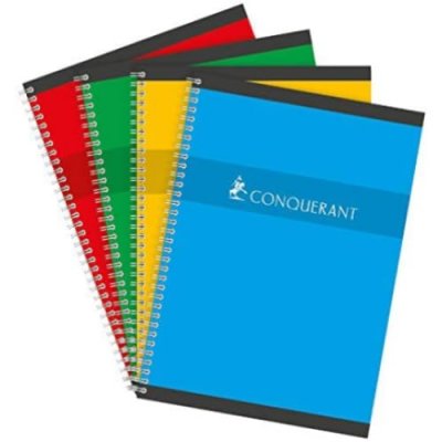 CONQUERANT Cahier reliure int&eacute;grale A4 21 x 29,7 cm 5x5 70g 100 pages
