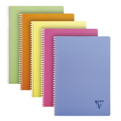 CLAIREFONTAINE Cahier spirales  petit carreaux A4 100p linicolor