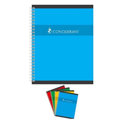 CONQUERANT 7 Cahier spirales Conquerant grand carreaux 24x32 100p 70g