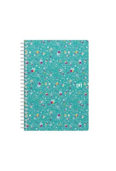 GENERIQUE Cahier spirales Oxford Floral - A5 - 120 pages - 5x5 - coloris assortis