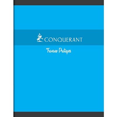 CONQUERANT Cahier travaux pratiques piqures Clairefontaine 17x22 ( grand carreaux 70g + dessin)