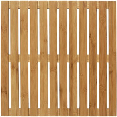 WENKO Caillebotis de douche en bambou 50 x 50 cm