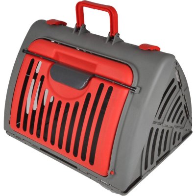 LOVE STORY Caisse de Transport Pliable Plastique 46 x 35 x H33 cm, Anthracite Rouge