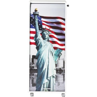 Caisson de bureau blanc &agrave; roulettes 108 cm - coloris: libert&eacute; 505