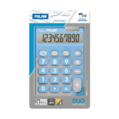 Calculadora Touch Duo Azul 10 Digitos Milan - [Livre en VO]