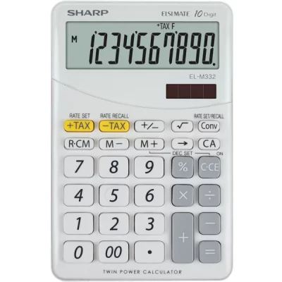SHARP Calculatrice blanche &agrave; 10 chiffres  EL-M332