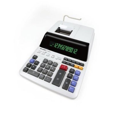 SHARP Calculatrice de bureau avec imprimante - - Ecran Digitron 12 chiffres - Impression bicolore
