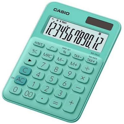 CASIO Calculatrice de bureau  - 12 chiffres - verte