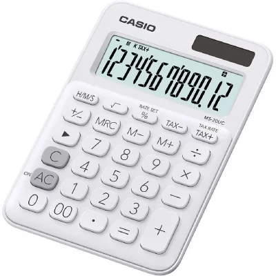 CASIO Calculatrice de bureau  MS-20 UC Blanc 