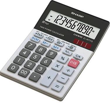 SHARP Calculatrice de bureau mod&egrave;le EL-M711GGY