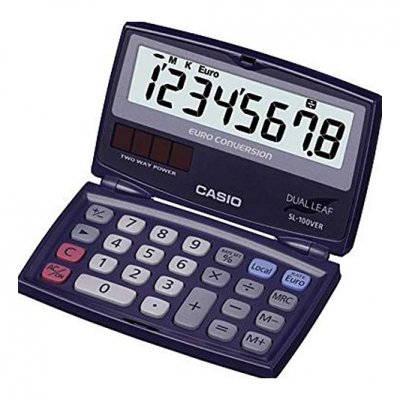 CASIO Calculatrice de poche  SL100VER - 8 chiffres - pliable