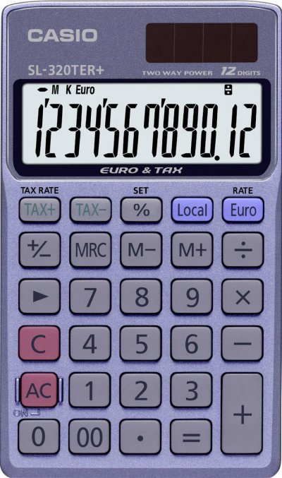 CASIO Calculatrice de poche  SL320TER - 12 chiffres